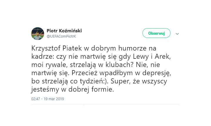 Piątek nt. formy Milika i Lewandowskiego! :D